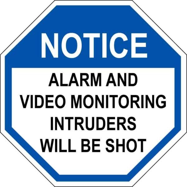 Alarm and Video Monitoring Intruders Will Be Shot