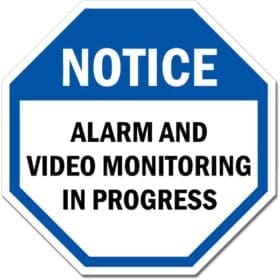 Alarm and Video Monitoring Notice Sign Wall Vinyl Sticker