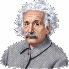 Albert Einstein Where There Is A Will There Is A Way vinyl sticker