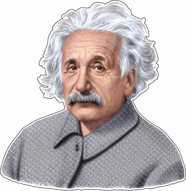 Albert Einstein Where There Is A Will There Is A Way vinyl sticker