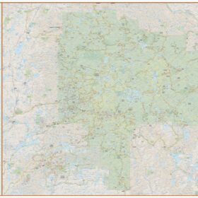 Algonquin Park Map Adventure Guide Topographical Features Canoe Routes Campsite Details Access Points Historical Sites Natural Highlights Canadian Wilderness vinyl sticker