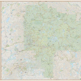 Algonquin Park Map Adventure Guide Topographical Features Canoe Routes Campsite Details Access Points Historical Sites Natural Highlights Canadian Wilderness vinyl sticker