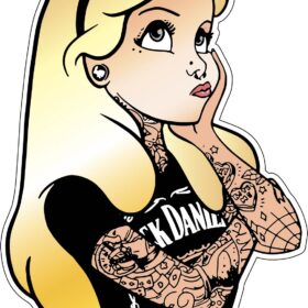 Alice-in-Wonderland-Cartoon-Tattoo-Girl-vinyl-sticker
