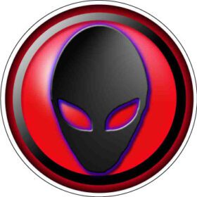 Alienware Red Blue Face Logo vinyl sticker printed vinyl decal