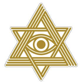 All-Seeing Eye Magen David Star Of David Jewish Symbol Hexagonal Design Spiritual Art Sacred Synagogue Geometry Ancient Mystical Judaica Kabbalistic Teaching Symbol vinyl sticker