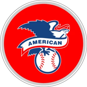 American League Logo Glorious Eagle With Wings Spread Wide Perched On Baseball MLB Team Spirit Sports Major Championship Red Fan Emblem vinyl sticker