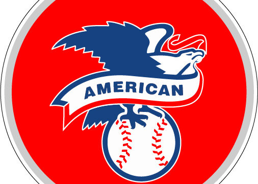 American League Logo Glorious Eagle With Wings Spread Wide Perched On Baseball MLB Team Spirit Sports Major Championship Red Fan Emblem vinyl sticker