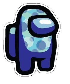 Among Us Blue Crewmate Online Multiplayer Game vinyl sticker