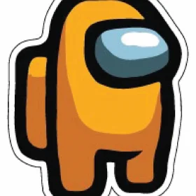 Among Us Yellow Character Online Multiplayer Game vinyl sticker