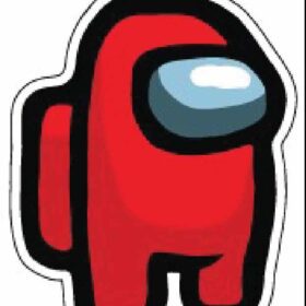Amoung Us Red Imposter Online Multiplayer Game Vinyl Sticker