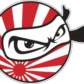 Ninja Japanese Angry Face Anime Warrior Fierce Expression vinyl sticker