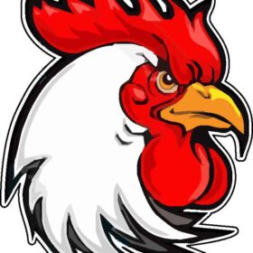Angry-Rooster-Cartoon-Style-Vinyl-Sticker