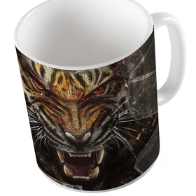 Angry Tiger Breaking Through Window