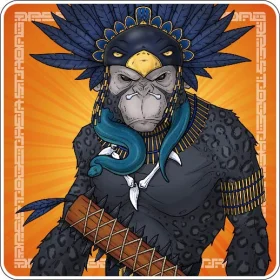 Ape Chief Angry Warrior Guardian Of Jungle Tribal Leader Fierce Primate Cartoon Art Vinyl Sticker