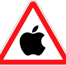 Apple Product Road Hazard Warning Traffic Sign Vinyl Sticker