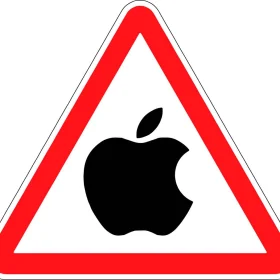 Apple Product Road Hazard Warning Traffic Sign Vinyl Sticker