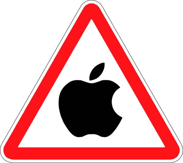 Apple Product Road Hazard Warning Traffic Sign Vinyl Sticker