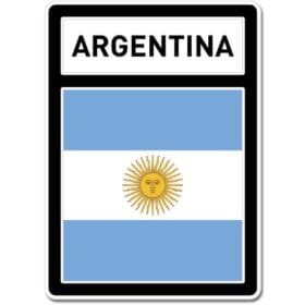 Argentina Crest Flag Black Wall Window Car Vinyl Sticker Decal