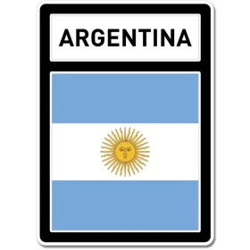 Argentina Crest Flag Black Wall Window Car Vinyl Sticker Decal