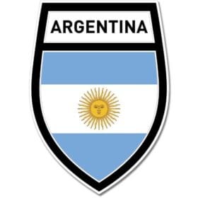 Argentina Shield Crest Black Wall Window Car Sticker Decal