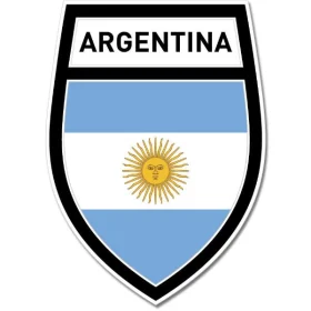 Argentina Shield Crest Black Wall Window Car Sticker Decal