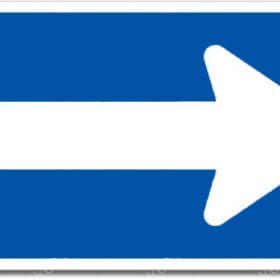 Arrow Right Blue Wall Window Car Vinyl Sticker