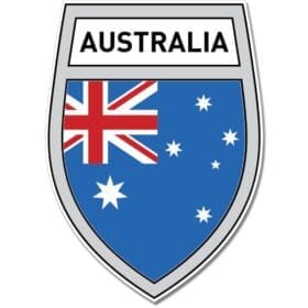 Australia Shield Crest Grey Wall Window Car Sticker