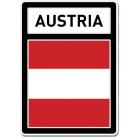 Austria Crest Flag Black Wall Window Car Vinyl Sticker