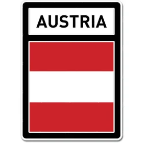 Austria Crest Flag Black Wall Window Car Vinyl Sticker