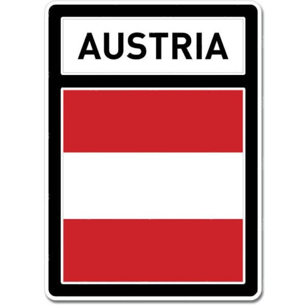 Austria Crest Flag Black Wall Window Car Vinyl Sticker