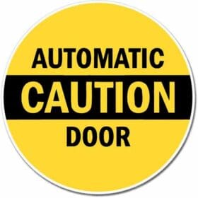 Automatic Door Caution Sign Wall Window Car Vinyl Sticker