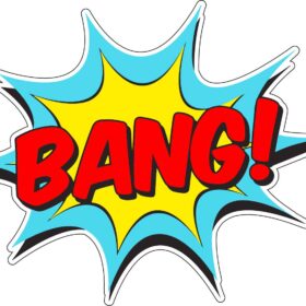 Bang Comic Book Clip Art vinyl sticker printed decal