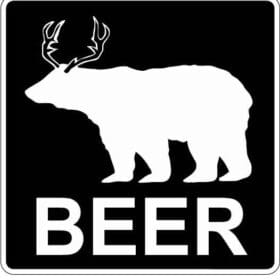 BEER_bear_with_horns_logo_Vinyl_Sticker