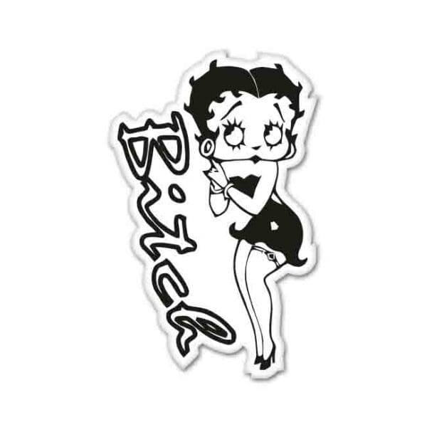 BETTY BOOP BITCH Cartoon Vinyl Sticker