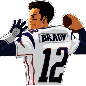 Tom Brady Patriots Football NFL TB12 Logo Sport Vinyl Sticker