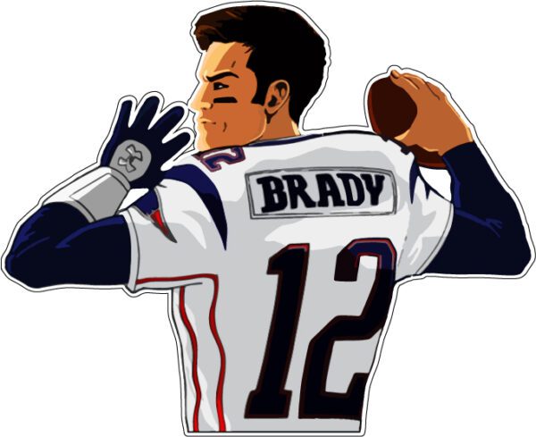 Tom Brady Patriots Football NFL TB12 Logo Sport Vinyl Sticker