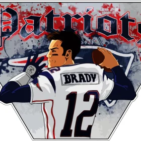Tom Brady Patriots Football Team TB12 Logo Sport Vinyl Sticker