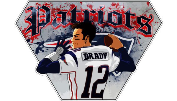 Tom Brady Patriots Football Team TB12 Logo Sport Vinyl Sticker