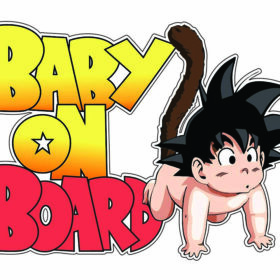 Goku Baby On Board Dragon Ball Z Vinyl Sticker