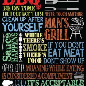 Barbecue-Smoked-Cooking-Food-Rules-Poster-Vinyl-Sticker-