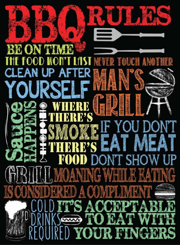 Barbecue-Smoked-Cooking-Food-Rules-Poster-Vinyl-Sticker-