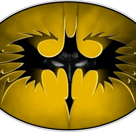 Batman Eyes Logo Black Dragon Style Vinyl Sticker