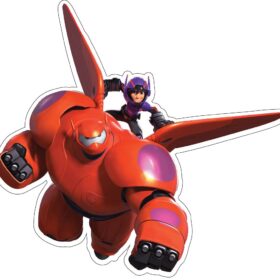 Baymax And Hiro Hamada vinyl sticker