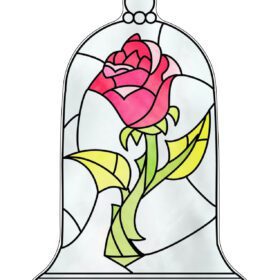 Beauty And Beast Rose vinyl sticker