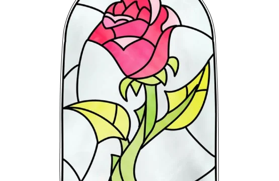 Beauty And Beast Rose vinyl sticker
