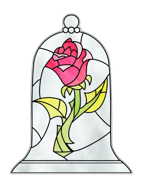 Beauty And Beast Rose vinyl sticker