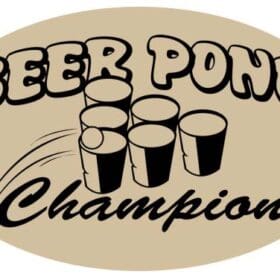Beer Pong Champion Vinyl Sticker
