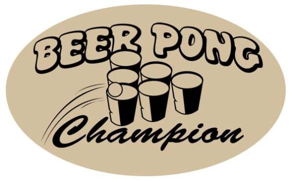 Beer Pong Champion Vinyl Sticker