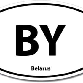 Belarus BY Euro Oval Wall Window Car Vinyl Sticker Decal