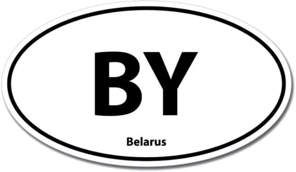 Belarus BY Euro Oval Wall Window Car Vinyl Sticker Decal